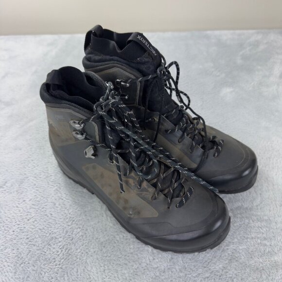 Arc'teryx Black and Brown Hiking Men's Boots Size 8 US - Picture 1 of 16